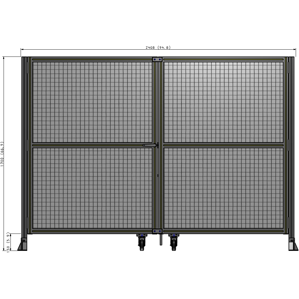 J8-1700-2400-0150-TYMTA GUARDING PANEL 1700MM TALL X 2400MM WIDE 1" MESH
