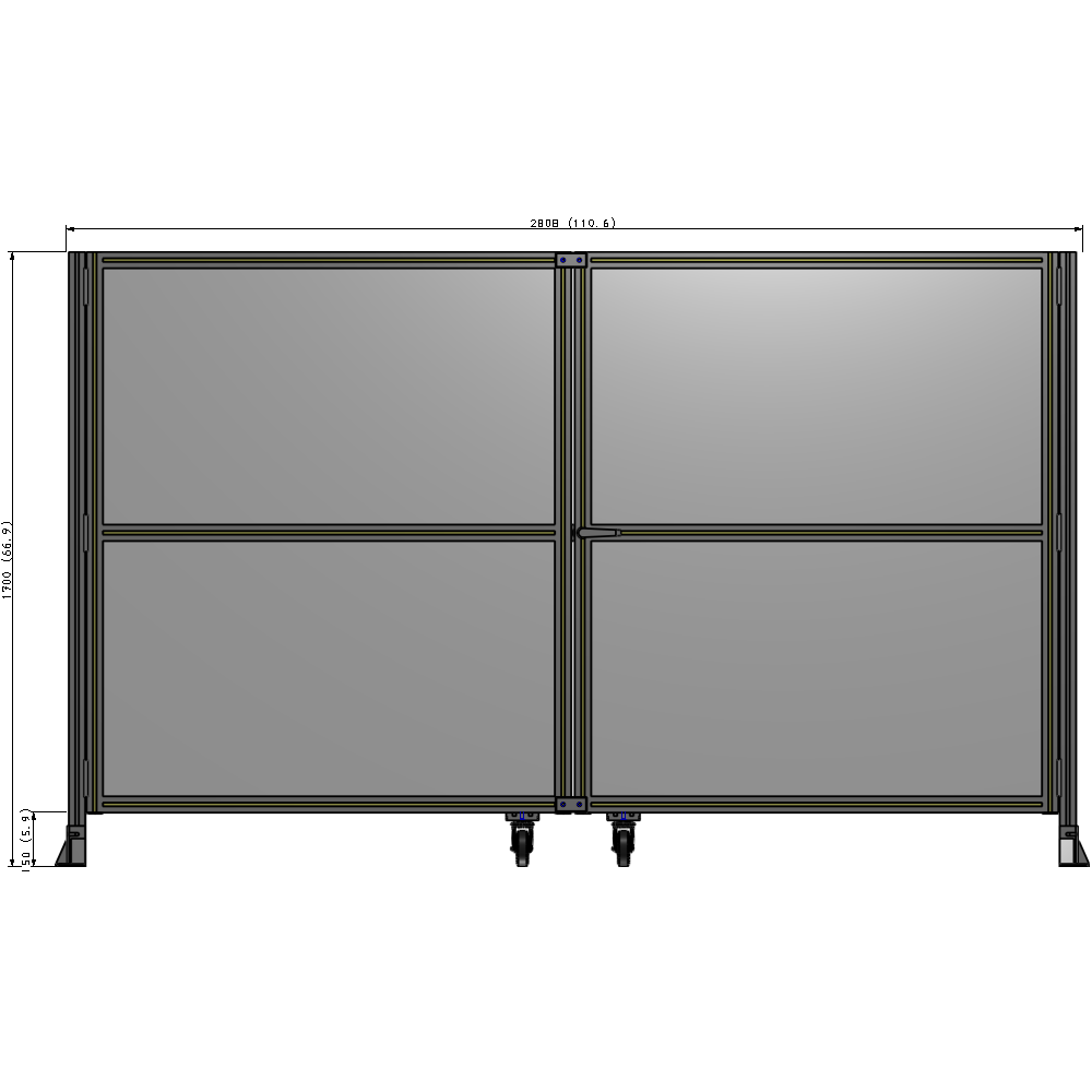 J8-1700-2800-0150-UYPTA GUARDING PANEL 1700MM TALL X 2800MM WIDE 1/4'' POLYCARBONATE