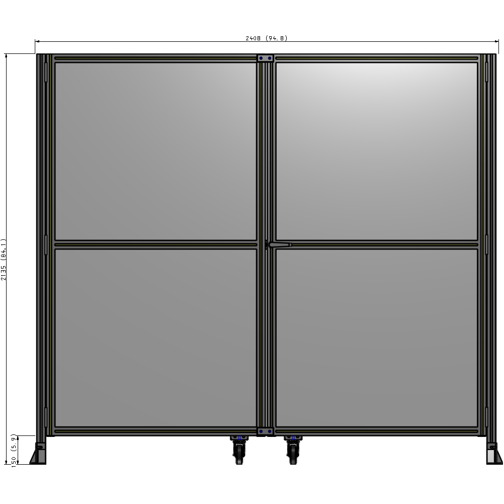J8-2135-2400-0150-UYPTA GUARDING PANEL 2135MM TALL X 2400MM WIDE 1/4'' POLYCARBONATE