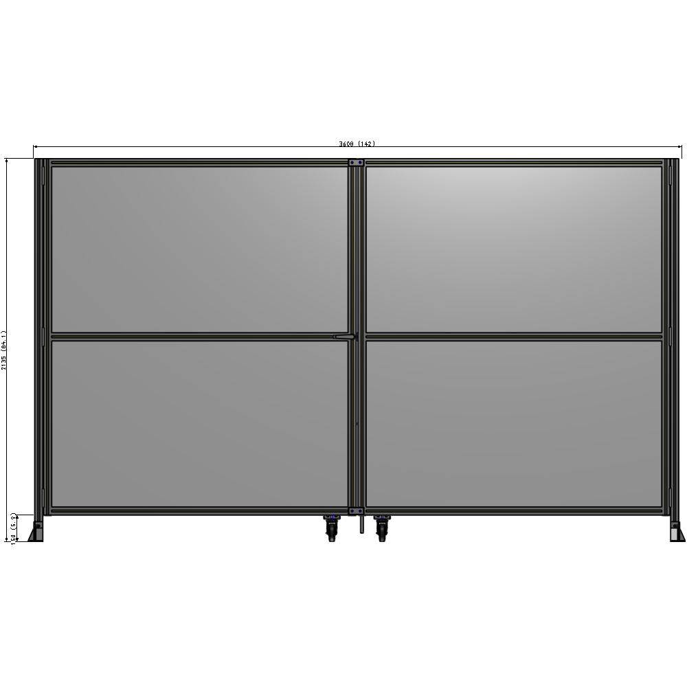 J8-2135-3600-0150-TYPTK GUARDING PANEL 2135MM TALL X 3600MM WIDE 1/4'' POLYCARBONATE
