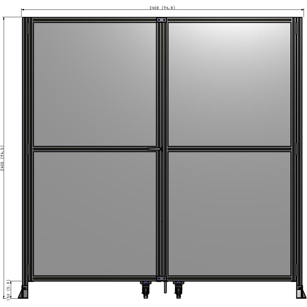 J8-2400-2400-0150-TYPTA GUARDING PANEL 2400MM TALL X 2400MM WIDE 1/4'' POLYCARBONATE