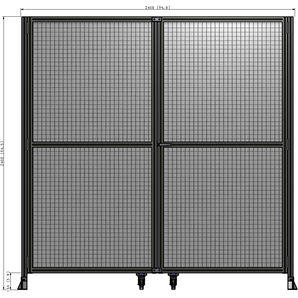 J8-2400-2400-0150-UYMTK GUARDING PANEL 2400MM TALL X 2400MM WIDE 1" MESH