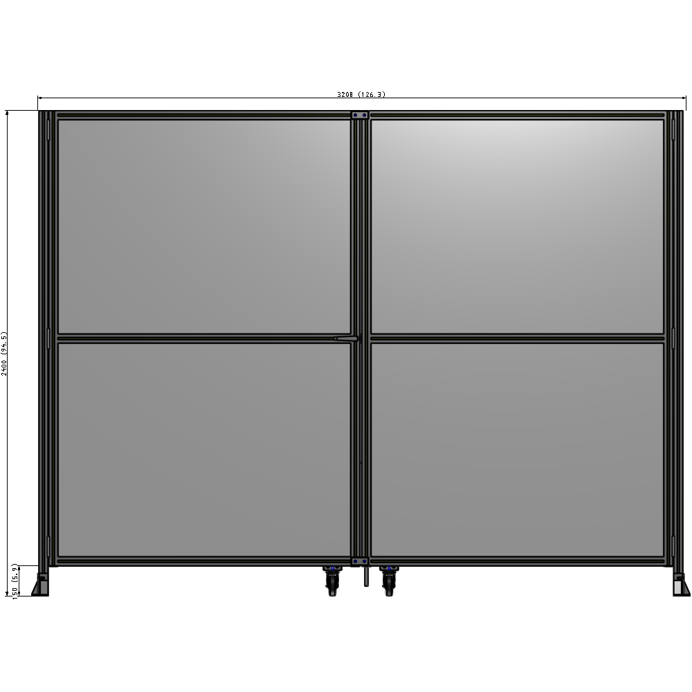 J8-2400-3200-0150-TYPTA GUARDING PANEL 2400MM TALL X 3200MM WIDE 1/4'' POLYCARBONATE