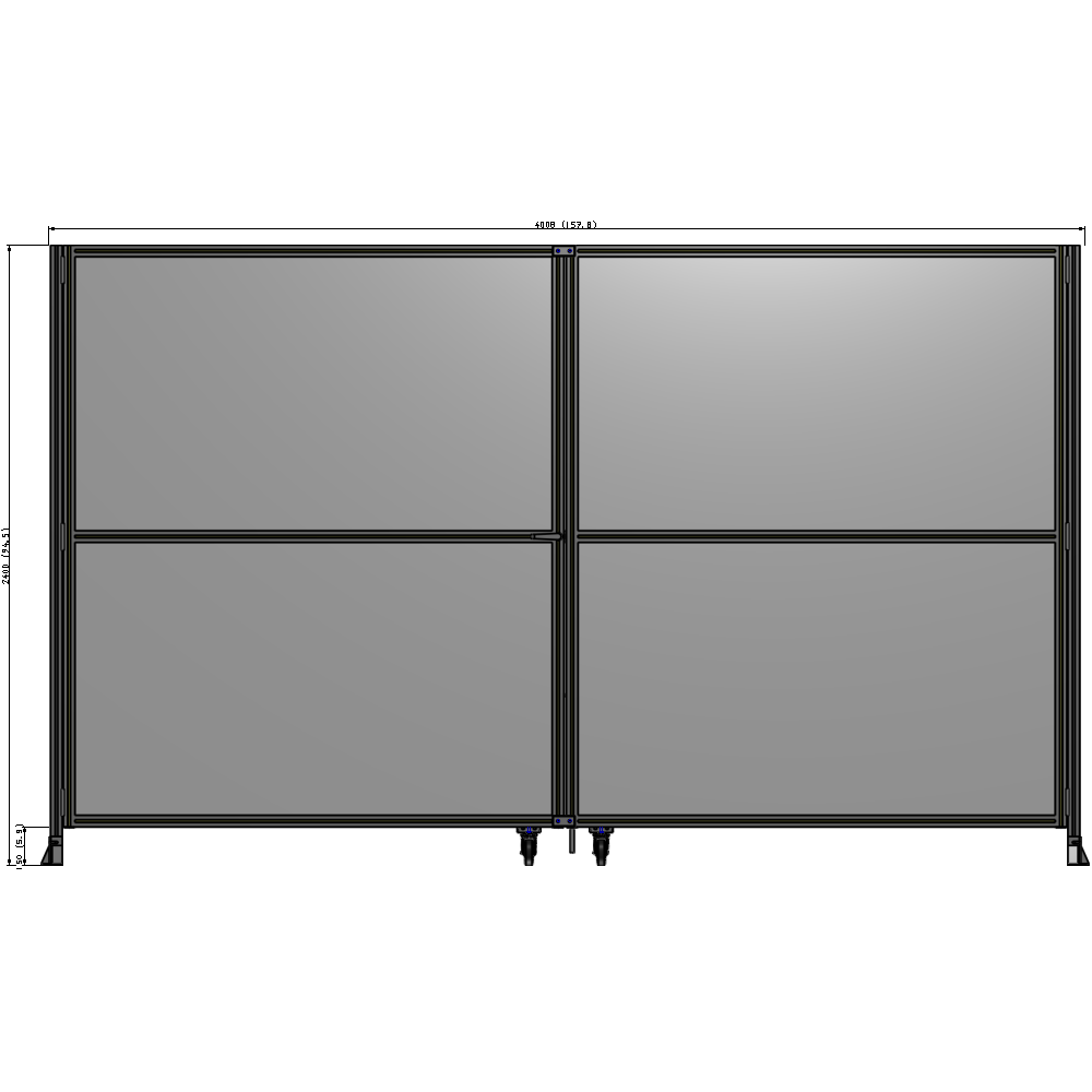 J8-2400-4000-0150-TYPTK GUARDING PANEL 2400MM TALL X 4000MM WIDE 1/4'' POLYCARBONATE