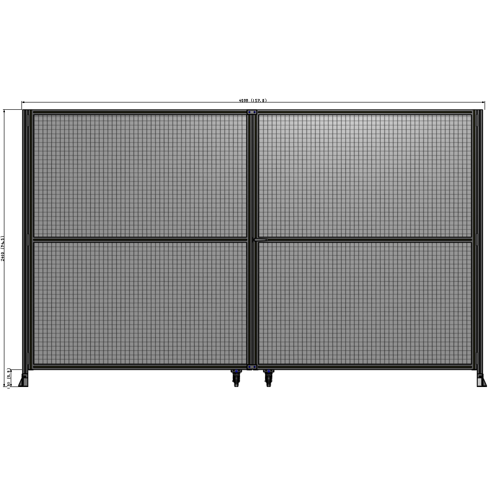 J8-2400-4000-0150-UYMTK GUARDING PANEL 2400MM TALL X 4000MM WIDE 1" MESH