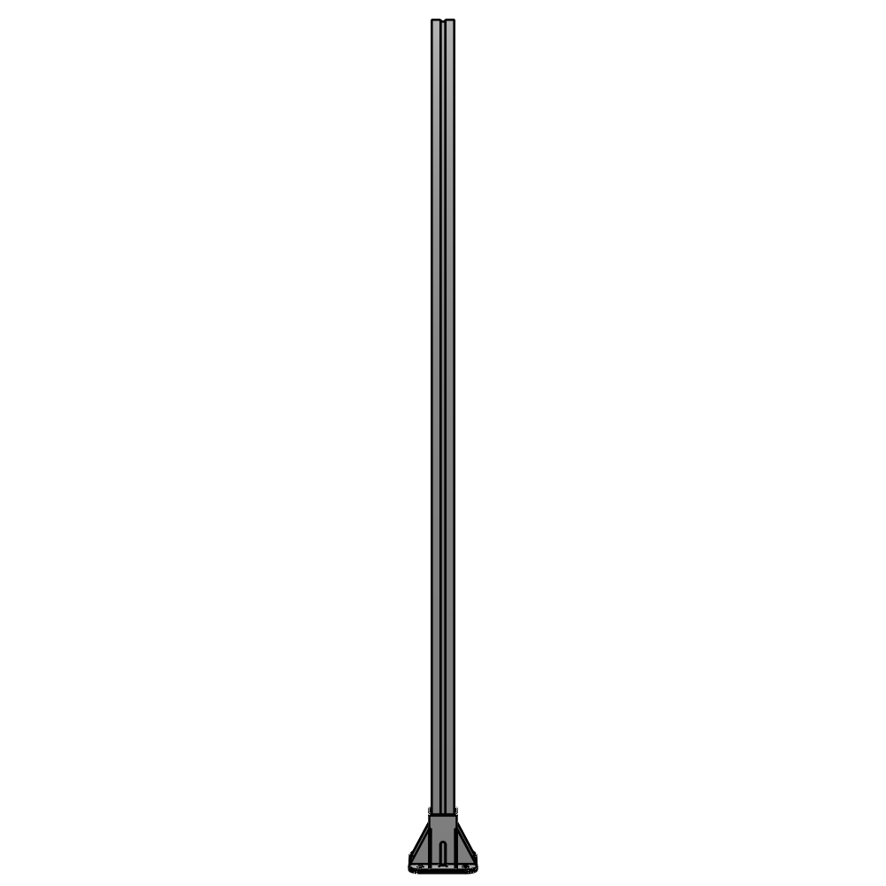 K1-1700-ZFA GUARDING POST 45 MM WIDE X 45 MM DEEP X 1700 MM TALL