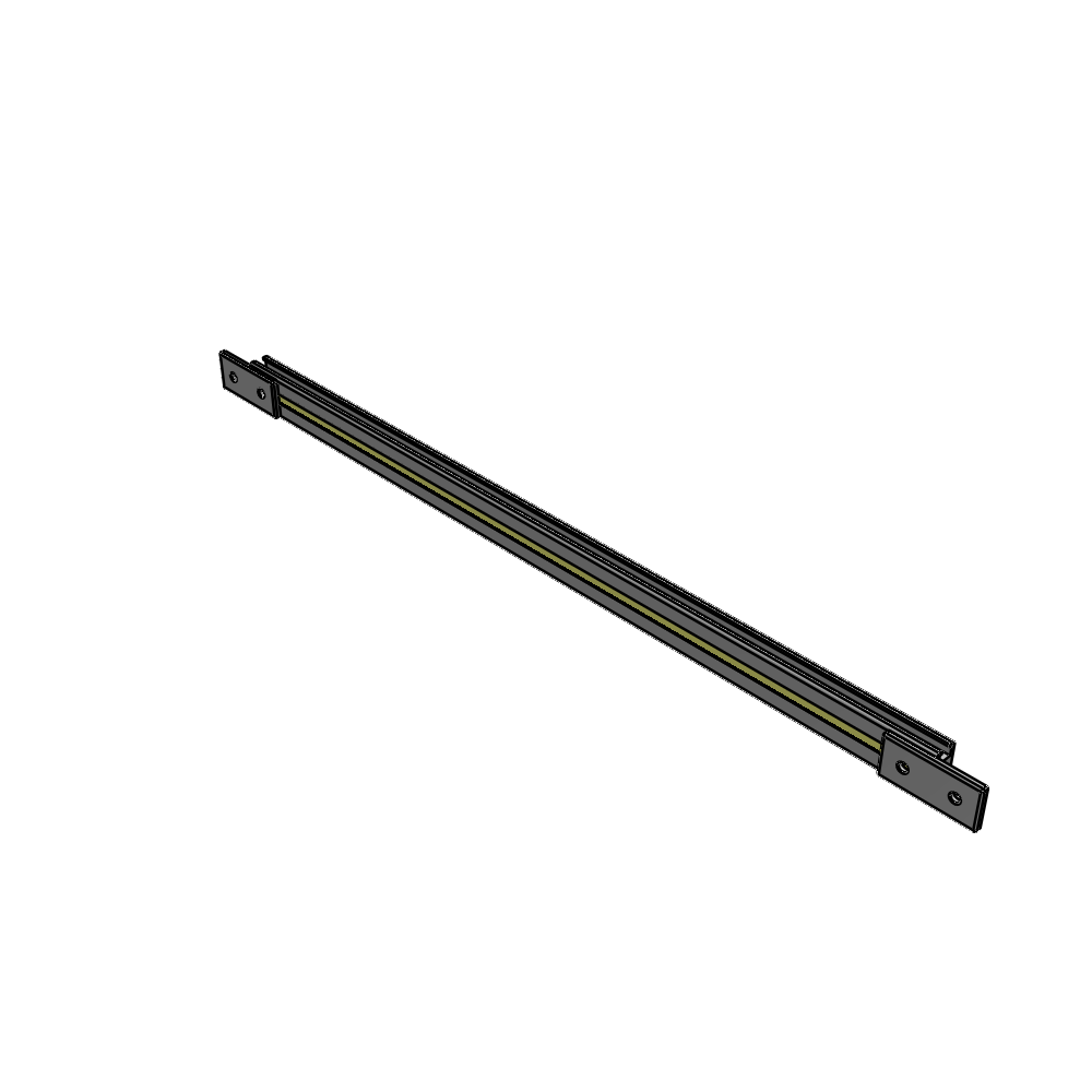 L1-0805-YTA 805MM LONG HALF STRAP, MOUNTS HORIZONTAL ON 900MM WIDE SINGLE WALL SECTIONS