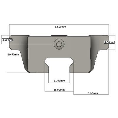 LSD15BK-F1N-N-D-M4 AIRTAC LOW PROFILE RAIL BEARING<br>LSD 15MM SERIES, NORMAL ACCURACY WITH NO PRELOAD (D) STANDARD, TOP MOUNTING FLANGE - NORMAL BODY