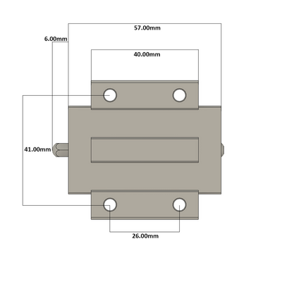 LSD15BK-F1N-N-D-M4 AIRTAC LOW PROFILE RAIL BEARING<br>LSD 15MM SERIES, NORMAL ACCURACY WITH NO PRELOAD (D) STANDARD, TOP MOUNTING FLANGE - NORMAL BODY
