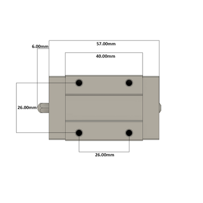 LSD15BK-HN-H-SB-M4 AIRTAC LOW PROFILE RAIL BEARING<br>LSD 15MM SERIES, HIGH ACCURACY WITH MEDIUMIUM PRELOAD (SB), SQUARE MOUNT - NORMAL BODY