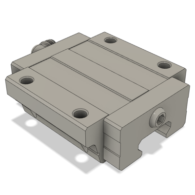 AIRTAC LOW PROFILE RAIL BEARING<br>LSD 20MM SERIES, HIGH ACCURACY WITH LIGHT PRELOAD (B), TOP MOUNTING FLANGE - NORMAL BODY