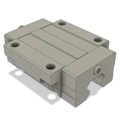 AIRTAC PROFILE RAIL BEARING<br>LSH 15MM SERIES, HIGH ACCURACY WITH LIGHT PRELOAD (B), BOTTOM MOUNTING FLANGE - NORMAL BODY