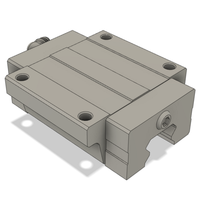 AIRTAC PROFILE RAIL BEARING<br>LSH 20MM SERIES, HIGH ACCURACY WITH LIGHT PRELOAD (B), TOP MOUNTING FLANGE - NORMAL BODY