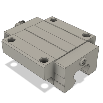AIRTAC PROFILE RAIL BEARING<br>LSH 25MM SERIES, HIGH ACCURACY WITH LIGHT PRELOAD (B), TOP MOUNTING FLANGE - NORMAL BODY