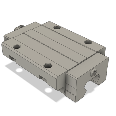 AIRTAC PROFILE RAIL BEARING<br>LSH 25MM SERIES, HIGH ACCURACY WITH LIGHT PRELOAD (B), BOTTOM MOUNTING FLANGE - LONG BODY