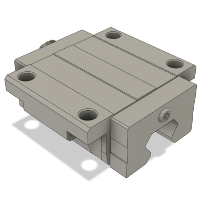 AIRTAC PROFILE RAIL BEARING<br>LSH 30MM SERIES, HIGH ACCURACY WITH LIGHT PRELOAD (B), BOTTOM MOUNTING FLANGE - NORMAL BODY