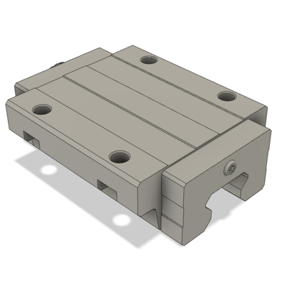 AIRTAC PROFILE RAIL BEARING<br>LSH 35MM SERIES, HIGH ACCURACY WITH LIGHT PRELOAD (B), BOTTOM MOUNTING FLANGE - LONG BODY