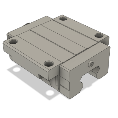 AIRTAC PROFILE RAIL BEARING<br>LSH 35MM SERIES, HIGH ACCURACY WITH LIGHT PRELOAD (B), BOTTOM MOUNTING FLANGE - NORMAL BODY
