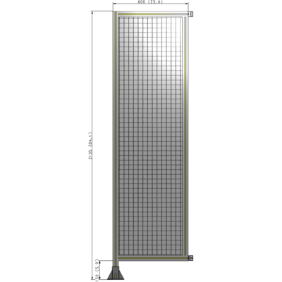 A1-2135-0600-0150-HYMFA GUARDING PANEL 2135MM TALL X 600MM WIDE 1'' MESH