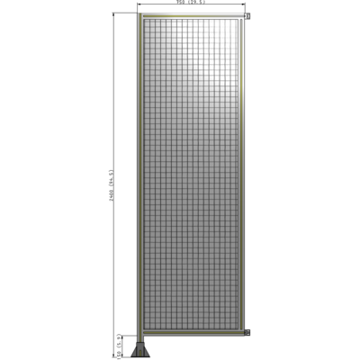A1-2400-0750-0150-HYMFA GUARDING PANEL 2400MM TALL X 750MM WIDE 1'' MESH