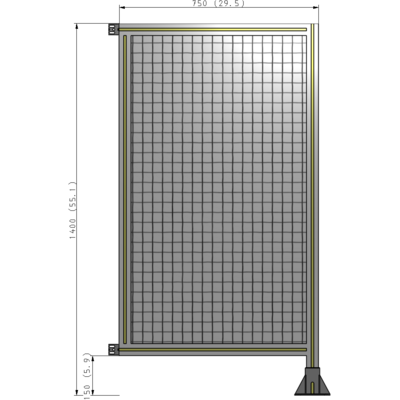 A2-1400-0750-0150-HYMFA GUARDING PANEL 1400MM TALL X 750MM WIDE 1'' MESH