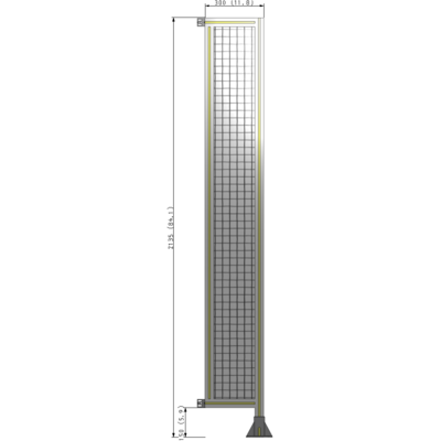 A2-2135-0300-0150-HYMFA GUARDING PANEL 2135MM TALL X 300MM WIDE 1'' MESH