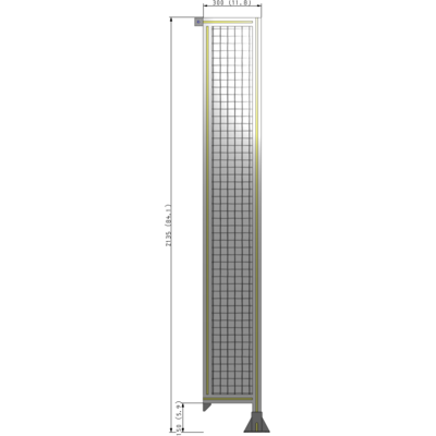 A2-2135-0300-0150-TYMFA GUARDING PANEL 2135MM TALL X 300MM WIDE 1'' MESH