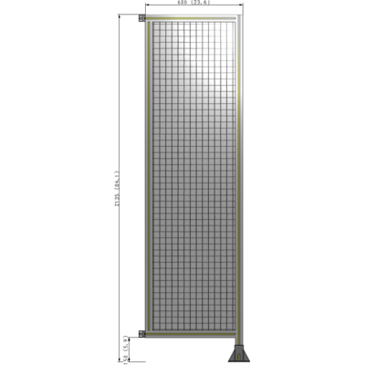 A2-2135-0600-0150-HYMFA GUARDING PANEL 2135MM TALL X 600MM WIDE 1'' MESH