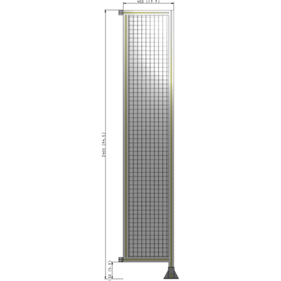 A2-2400-0450-0150-HYMFK GUARDING PANEL 2400MM TALL X 450MM WIDE 1'' MESH
