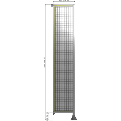 A2-2400-0450-0150-TYMFK GUARDING PANEL 2400MM TALL X 450MM WIDE 1'' MESH