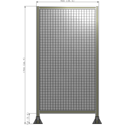 A3-1700-0900-0150-ZYMFA GUARDING PANEL 1700MM TALL X 900MM WIDE 1'' MESH