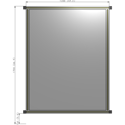 A4-1700-1200-0150-HYPZA GUARDING PANEL 1700MM TALL X 1200MM WIDE 1/4'' POLYCARBONATE