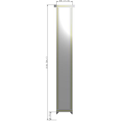 A4-2135-0300-0150-TYPZK GUARDING PANEL 2135MM TALL X 300MM WIDE 1/4'' POLYCARBONATE