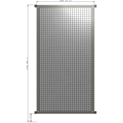 A4-2135-1050-0150-HYMZA GUARDING PANEL 2135MM TALL X 1050MM WIDE 1'' MESH