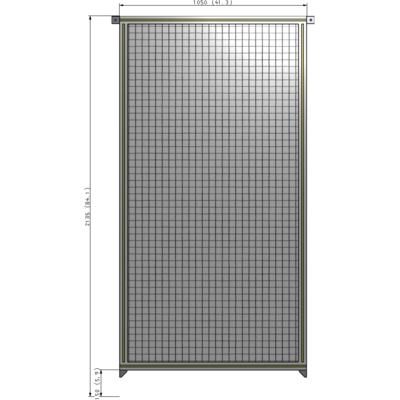A4-2135-1050-0150-TYMZA GUARDING PANEL 2135MM TALL X 1050MM WIDE 1'' MESH