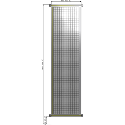 A4-2400-0600-0150-HYMZK GUARDING PANEL 2400MM TALL X 600MM WIDE 1'' MESH