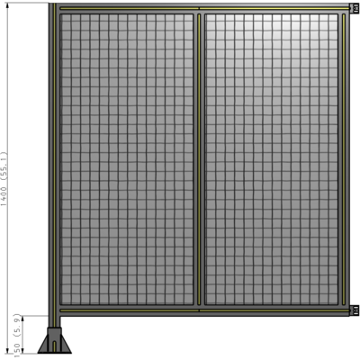 B1-1400-1200-0150-HYMFA GUARDING PANEL 1400MM TALL X 1200MM WIDE 1'' MESH