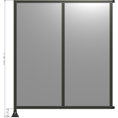 B1-2135-1800-0150-HYPFA GUARDING PANEL 2135MM TALL X 1800MM WIDE 1/4'' POLYCARBONATE
