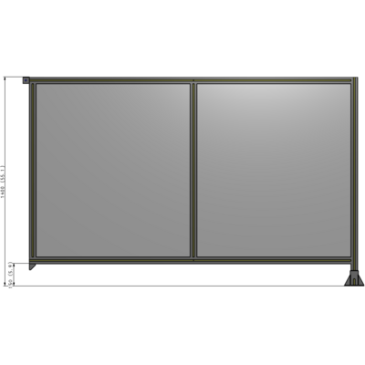 B2-1400-2200-0150-TYPFK GUARDING PANEL 1400MM TALL X 2200MM WIDE 1/4'' POLYCARBONATE