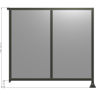B2-1700-1800-0150-TYPFK GUARDING PANEL 1700MM TALL X 1800MM WIDE 1/4'' POLYCARBONATE