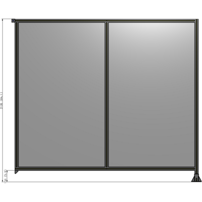 B2-2135-2400-0150-TYPFA GUARDING PANEL 2135MM TALL X 2400MM WIDE 1/4'' POLYCARBONATE