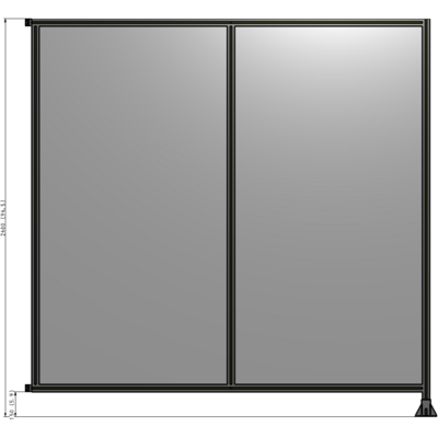 B2-2400-2400-0150-HYPFK GUARDING PANEL 2400MM TALL X 2400MM WIDE 1/4'' POLYCARBONATE