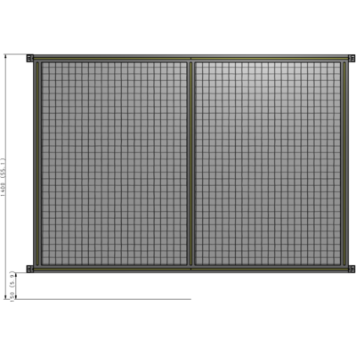 B4-1400-1800-0150-HYMZA GUARDING PANEL 1400MM TALL X 1800MM WIDE 1'' MESH