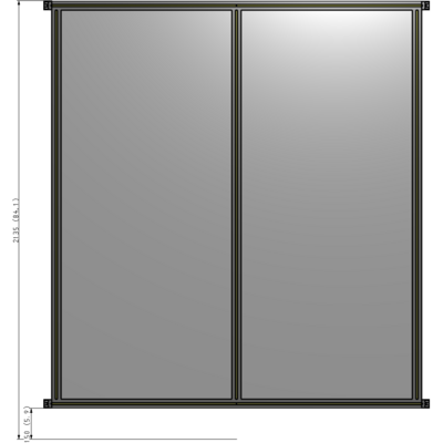 B4-2135-1800-0150-HYPZA GUARDING PANEL 2135MM TALL X 1800MM WIDE 1/4'' POLYCARBONATE