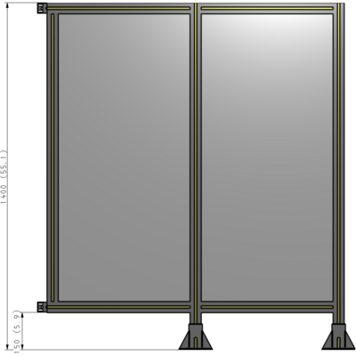 B6-1400-1200-0150-HYPFA GUARDING PANEL 1400MM TALL X 1200MM WIDE 1/4'' POLYCARBONATE