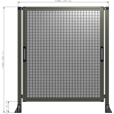 E3-1400-1200-0150-GYMTK GUARDING PANEL 1400MM TALL X 1200MM WIDE 1'' MESH