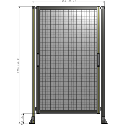E3-1700-1050-0150-GYMTA GUARDING PANEL 1700MM TALL X 1050MM WIDE 1'' MESH