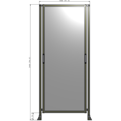 E3-2400-1050-0150-GYPTK GUARDING PANEL 2400MM TALL X 1050MM WIDE 1/4'' POLYCARBONATE