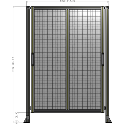 E4-1700-1200-0150-GYMTA GUARDING PANEL 1700MM TALL X 1200MM WIDE 1'' MESH