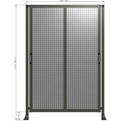 E4-2135-1450-0150-GYMTA GUARDING PANEL 2135MM TALL X 1450MM WIDE 1'' MESH